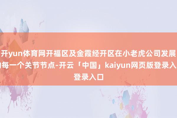 开yun体育网开福区及金霞经开区在小老虎公司发展的每一个关节节点-开云「中国」kaiyun网页版登录入口