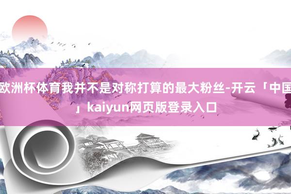欧洲杯体育我并不是对称打算的最大粉丝-开云「中国」kaiyun网页版登录入口