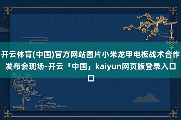开云体育(中国)官方网站图片小米龙甲电板战术合作发布会现场-开云「中国」kaiyun网页版登录入口