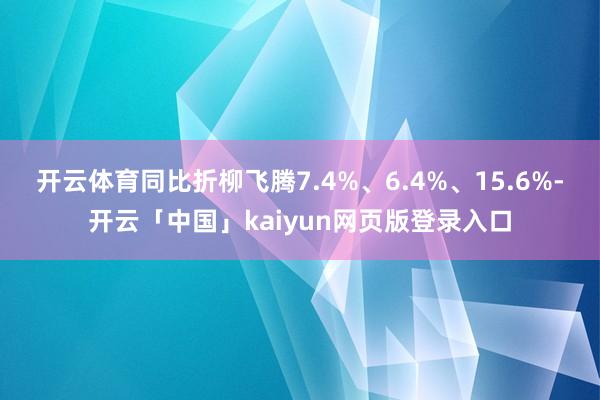 开云体育同比折柳飞腾7.4%、6.4%、15.6%-开云「中国」kaiyun网页版登录入口